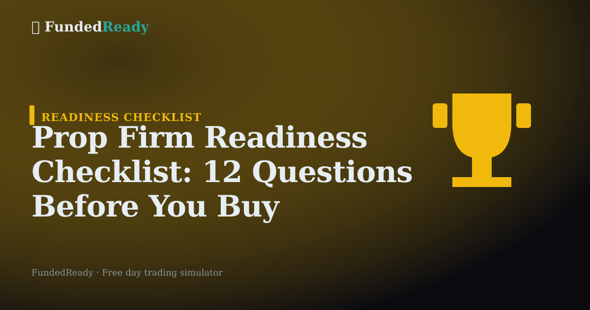 Prop Firm Readiness Checklist: 12 Questions Before You Buy